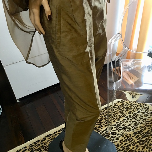 Vintage90’s The Limited sheer blouse with matching pants gold - Picture 10 of 14